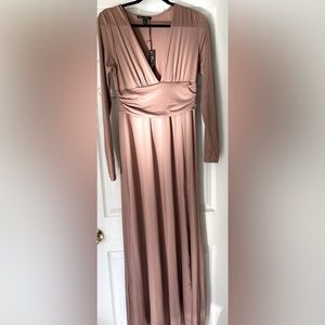 Dress Day Size Large- Mauve.  High slit